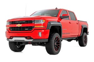 Chevrolet Silverado 2500 HD Fender Flares - Rough Country - Pocket, Simulated Riveted Look - Black - '15-'19